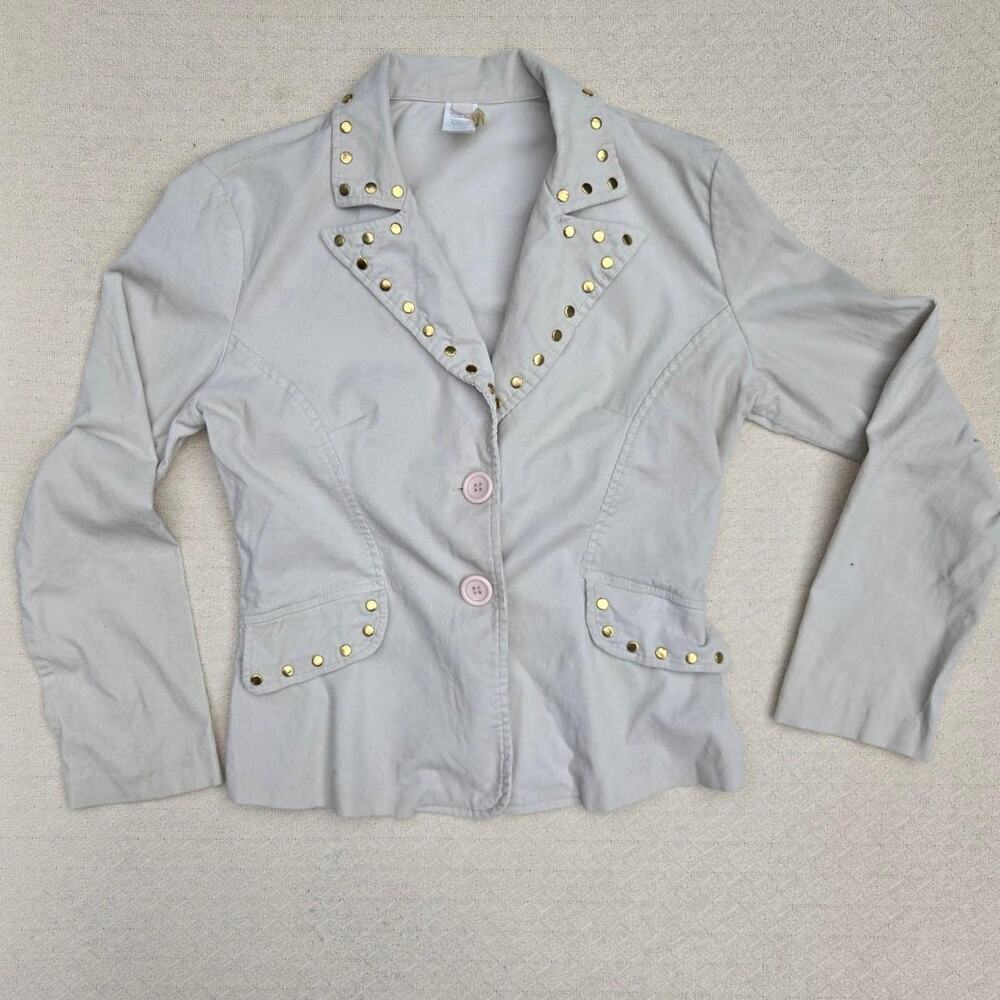 Y2k studded corduroy blazer